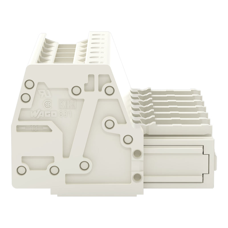 WAGO - Ein- und mehrpolige Klemmenleiste 1-Leiter-Federleiste 831-3107 CAGECLAMP,10mm²,lgr − 12 Stück