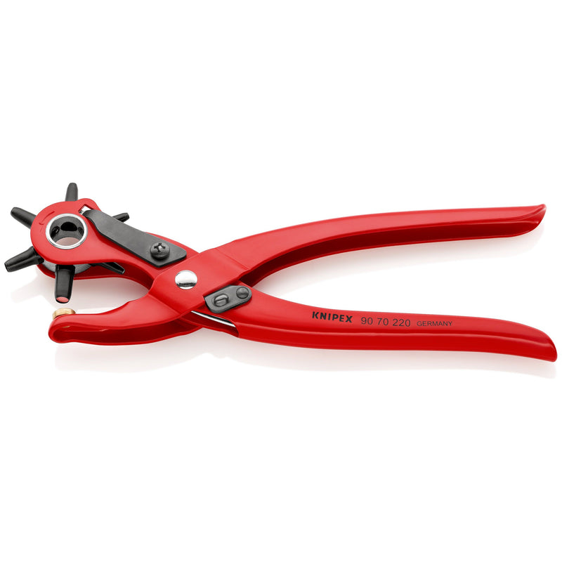 Knipex - Stanzzange Revolverlochzange 90 70 220 SB rot, 220mm