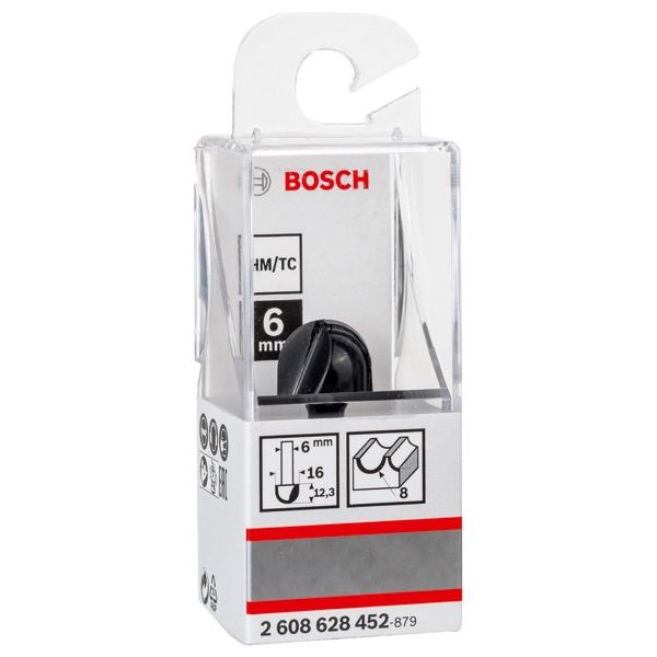 Bosch - Fräser PRO Hohlkehlfräser, 2608628452 R 8, Schaft 6 mm
