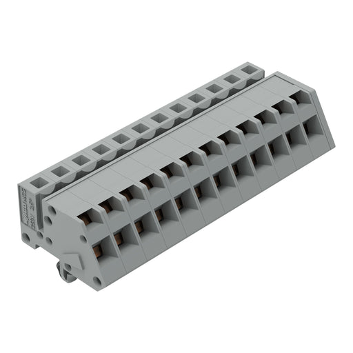 WAGO - Kabelsteckverbinder für Leiterplattensteckverbinder 1-Leiter Federleiste 731-512/008-000 CAGECLAMP 2,5mm²,gr − 25 Stück