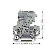 WAGO - Sicherungs-Reihenklemme Sicherungsklemme 281-611/281-417 0,08-4mmq grau