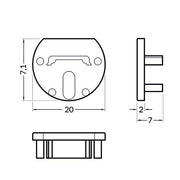 Brumberg Leuchten - Mechanisches Zubehör/Ersatzteile für Leuchten Endkappen-Set 53090260