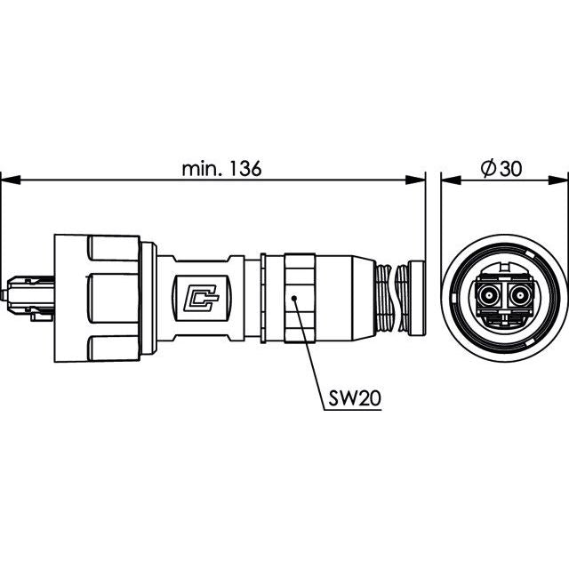 Telegärtner - LWL-Steckverbinder STX V1 2SC Steckerset 100007608 SM