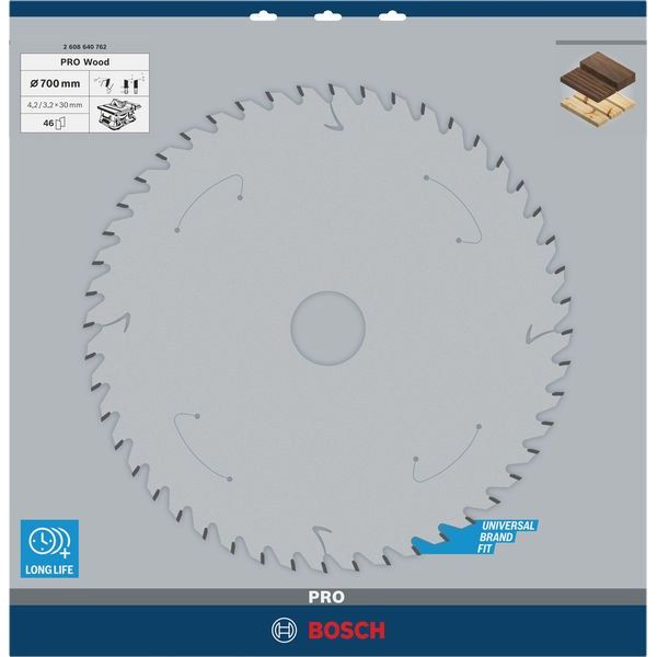 Bosch - Kreissägeblatt PRO Wood Kreissägeblatt, 2608640762 700 x 4.2 x 30 mm