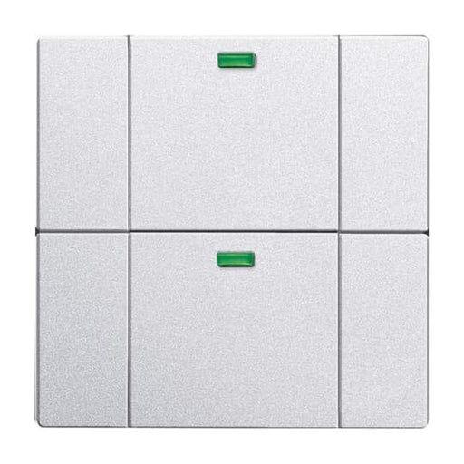 Busch-Jaeger - Sender/Fernbedienung für Installationsschalterprogramme Bedienelement 2-fach 6732-83 alusilber