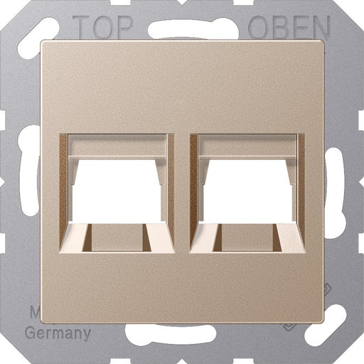 Jung - Einsatz/Abdeckung für Kommunikationstechnik Abdeckung 2-fach A 1569-2 WE CH f.MJ WE AMP, Radiall