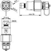 Telegärtner - Kommunikationsanschlussdose Kupfer Industrie STX V1 Freie Anschlussdose 100007449 RJ45 Modul B Cat.6A