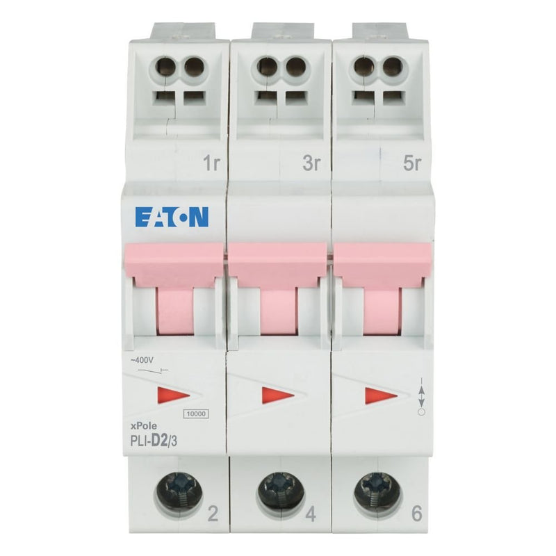 Eaton - Leitungsschutzschalter PLI-D2/3 D 2A, 3p Steckkl