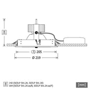 LTS Licht&Leuchten - Downlight/Strahler/Flutlicht LED-Einbaustrahler SCELP501.3040.55D sw schwarz 4000K 55Gr