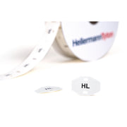 HellermannTyton - Kabelmarkierungssystem Kennzeichnungsschilder 556-80556(1000) 20x30mm bl 500/Rol − 500 Stück