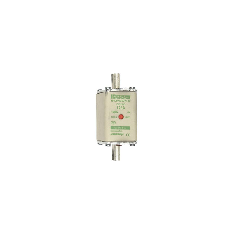 Mersen - Messersicherung NH-Sicherungseinsatz SF NH00AM50V125 Gr.00 aM 125A/500VKM − 3 Stück