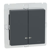 Merten - Abdeckung/Bedienelement für Installationsschalterprogramme Doppelwippe anth MEG3424-0414 Kontrollfenster IP44