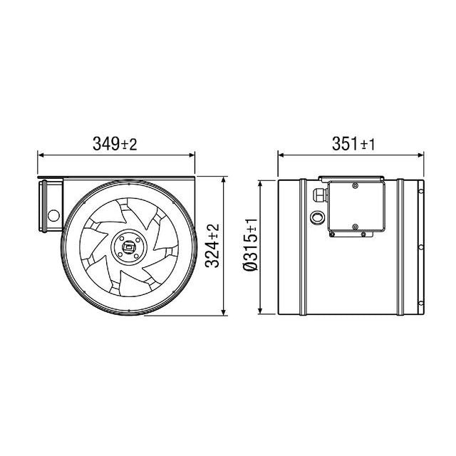 Maico - Ventilator für Rohreinbau Diagonal-Ventilator EDR 31