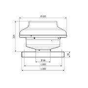 Maico - Ventilator für Dacheinbau Radial-Dachventilator EHD 10/2 EC 392m3/h, NW100