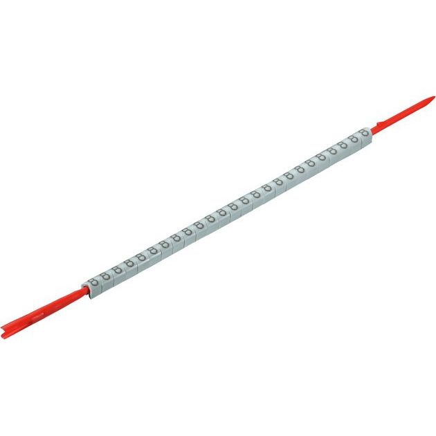 Weidmüller - Kabelmarkierungssystem Leitermarkierer CLI R 02-3 GR/SW 8 m.Montagedorn − 10 Stück