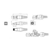 EFB-Elektronik - Modularer Steckverbinder RJ45-Stecker Cat.6 88035.1 AWG22-27 Metall