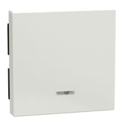 Merten - Abdeckung/Bedienelement für Installationsschalterprogramme Wippe Kontr.Fenster pws/gl 436019 f.Schal.Tast.Einsatz