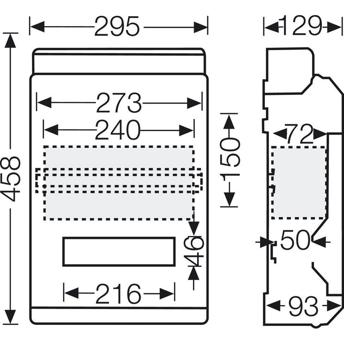 Hensel - Installationskleinverteiler Automatengehäuse KV 9220 IP 65 − 1 Stück
