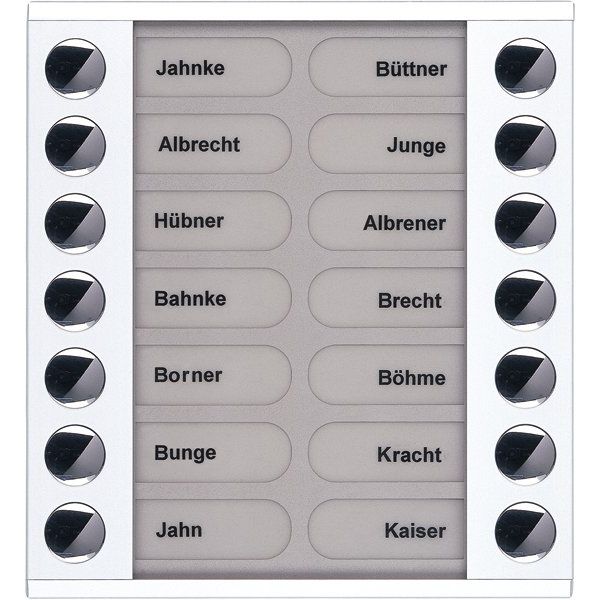 TCS Tür Control - Montageelement für Türstation Audioaußenstation 2-reihig PET14-WS/04 Erw.14 Tasten AP ws