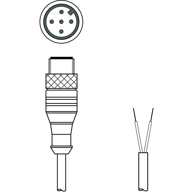 Leuze - Konfektioniertes Sensor-Aktor-Kabel Anschlussleitung KS PB-M12-4A-P3-050
