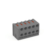 WAGO - Leiterplattenklemme 2-Leiter-Federleiste 252-305 PUSH WIRE,grau − 100 Stück
