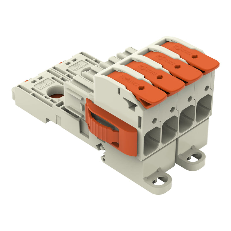 WAGO GmbH & Co. KG - Ein- und mehrpolige Klemmenleiste 1-Leiter-Federleiste 8321104037000300000 PushinCAGECLAMP,lgr − 5 Stück