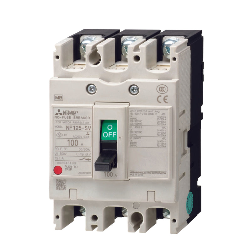Mitsubishi Electric - Leistungsschalter für Trafo-, Generator- und Anlagenschutz Leistungsschalter NF125-SV 3P 63A 3-polig