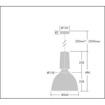 Thorn - Pendelleuchte LED-Pendelleuchte GLAC2 L LED#96632142 3000K