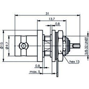 Telegärtner - Koax-Steckverbinder BNC-Einbaubuchse bl 100023579 75Ohm löt
