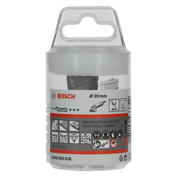 Bosch - Hartmetall-Frässtift PRO Ceramic dry Bohrkrone, 2608599038 M14 20x35 mm X-Lock