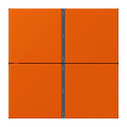 Jung - Abdeckung/Bedienelement für Installationsschalterprogramme Tastensatz 4fach LC 404 TSA 260 orange vif