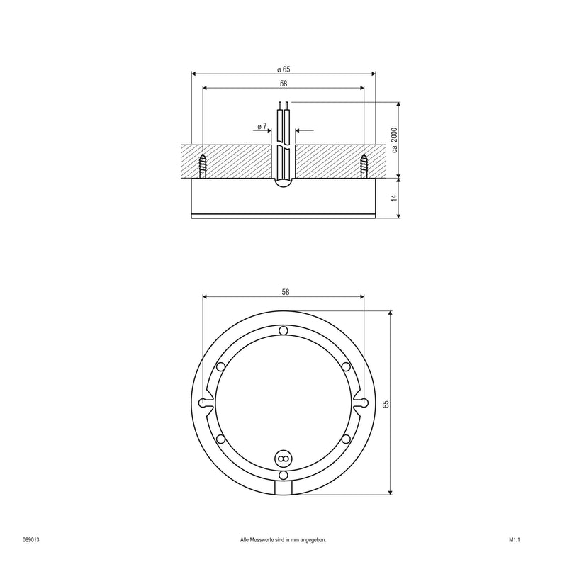 EVN Lichttechnik - Decken-/Wandleuchte P-LED Möbel Ein_/Anbaul. 089013 chr-sat IP20,350mA,3W,3000K