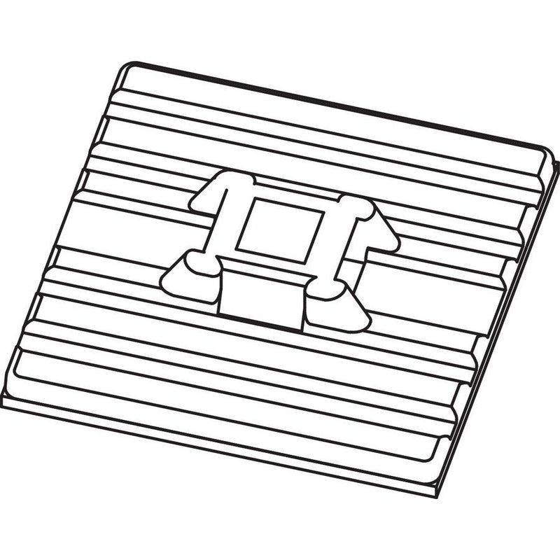 HellermannTyton - Befestigungssockel und -element für Kabelbinder Klebesockel FMB4APT-A-BK flexibel − 10 Stück