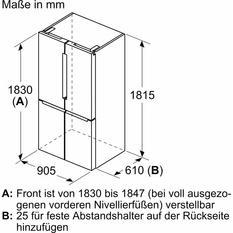 Bosch - Kühl-/Gefrierkombination MultiDoorKühl/Gefrierkombi KFN96APEA Serie6