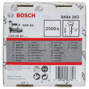 Bosch - Nagel für Nagelgerät Senkkopf-Stift SK64 30G, 2608200501 1,6 mm 30 mm