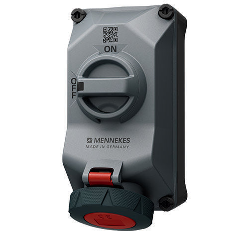 Mennekes - CEE-Steckdose abschaltbar, abgesichert (IEC 60309) Wandsteckdose 5802406G DUO R 16A4P6h 400V
