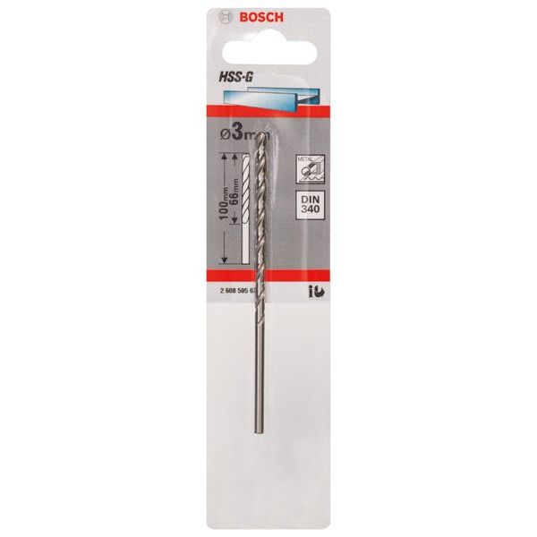 Bosch - Bohrer Metallbohrer HSS-G, DIN 2608595676 340 3 x 66 x 100 mm