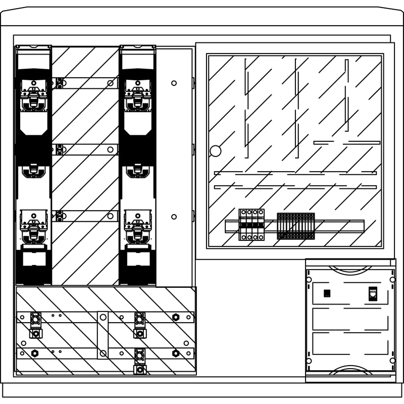 Elsta Mosdorfer - Zähler-Komplettschrank Wandlerschrank Freiluft WS822L.S3.N1111 WS A850-2 S3 L 250A