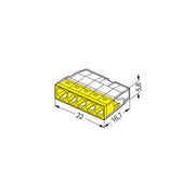 WAGO - Steckklemme Verbindungsdosenklemme 2273-205 5x 0.5-2.5 gelb − 100 Stück
