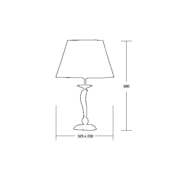 Brumberg Leuchten - Tischleuchte Girata 00829043 1Lp. E27/60W, gold