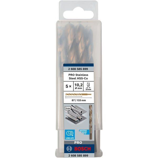 Bosch - Bohrer PRO Stainless Steel HSS-Co 2608585899 Spiralbohrer 10,2 x