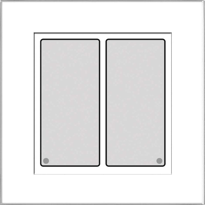 Issendorff - Bussystem-Tastsensor Glas-Tastenfeld LCN - GT2W f. I-Anschl.,ws, 2T. − 1 Stück