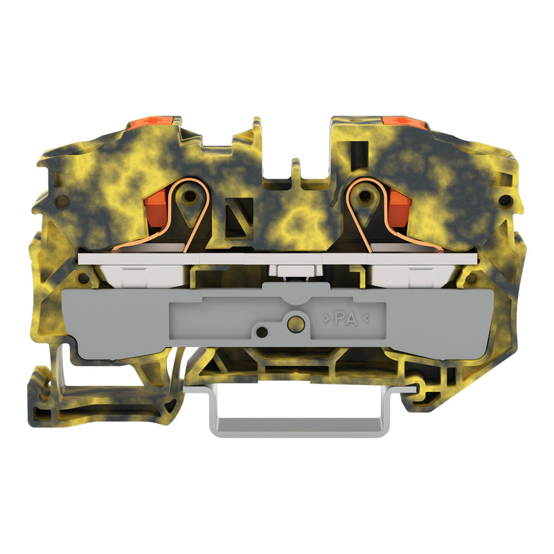 WAGO - Durchgangs-Reihenklemme 2-Leiter-Durchgangsklemme 2216-1201/000-053 Drücker,16mm²,dgr-ge − 20 Stück