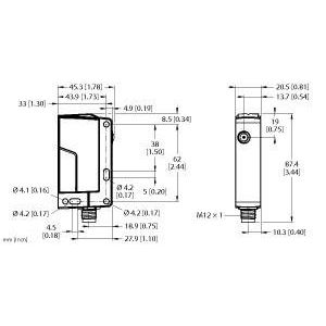 Turck - Reflexions-Lichtschranke Opto Sensor Q76E-VP-ZLVC-Q8 Lichtschranke − 1 Stück