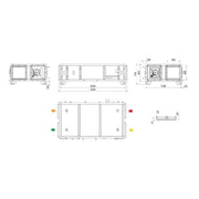 Maico - Lüftungsgerät mit Wärmerückgewinnung gewerblich Kompaktgerät MV4516HRPHWH RLT1600MV4516HRPHWH5 1600cbm/h/li/horiz