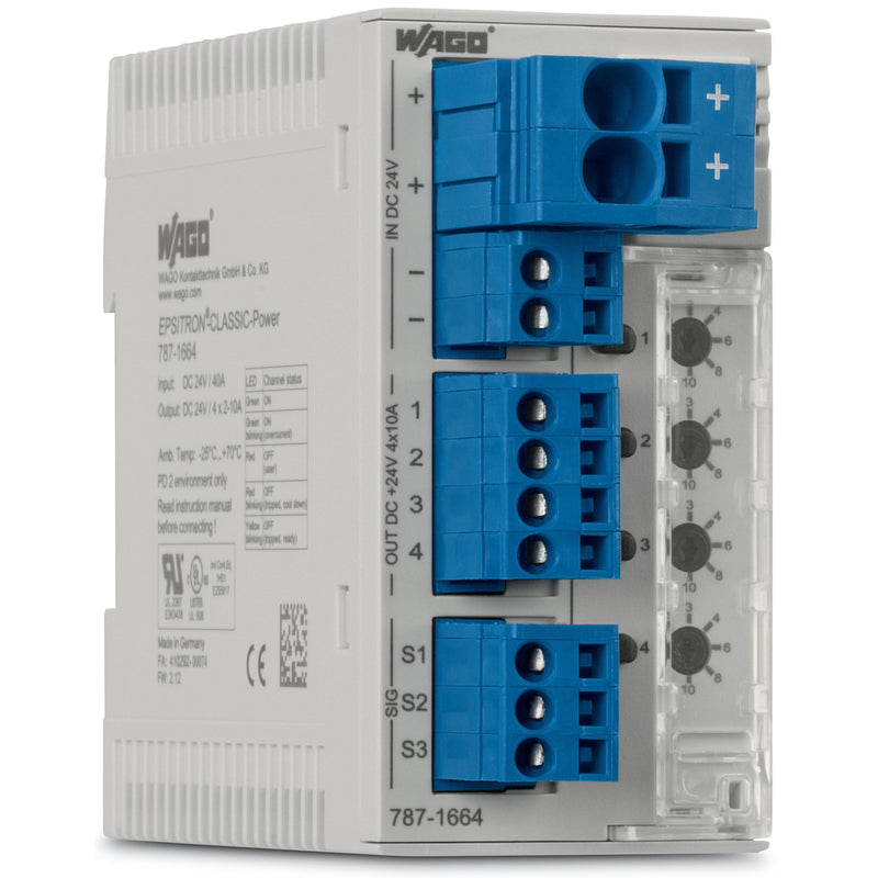 WAGO GmbH & Co. KG - Stromüberwachungsgerät Elektron. Schutzschalter 787-1664/006-1054 DC 24 V