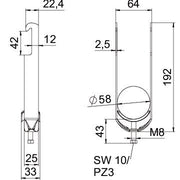 OBO Bettermann - Bügelschelle BS-W2-M-58 FT 2-fach − 25 Stück