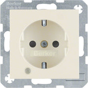Berker - Steckdose SCHUKO-Steckdose ws/gl 41108982 Kontroll-LED