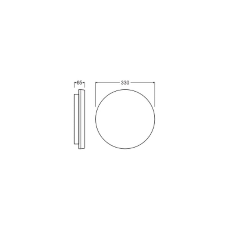 Ledvance - Decken-/Wandleuchte LED-Wand-u.Deckenleuchte SFFL.RDSEN330P19WCPS ML, MC, Sensor
