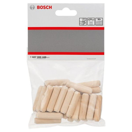 Bosch - Stab-/Riffeldübel Holzdübel 10 mm, 2607000448 40 mm, 30er-Pack